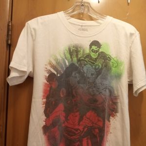 DC Justice League Unlimited Short Sleeve White Medium T Shirt Pre-owned